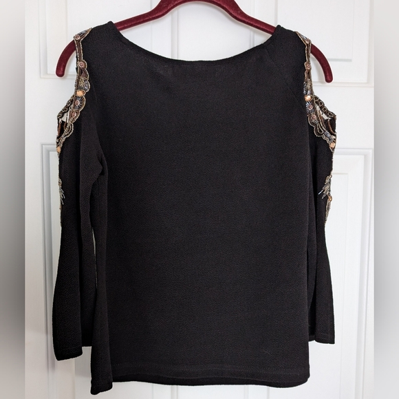 Vintage Joseph Ribkoff Couture "Statement Piece" Top With Jewels & Beading - Picture 4 of 9